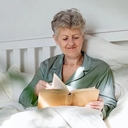 Senior bedtime reading habit before sleeping